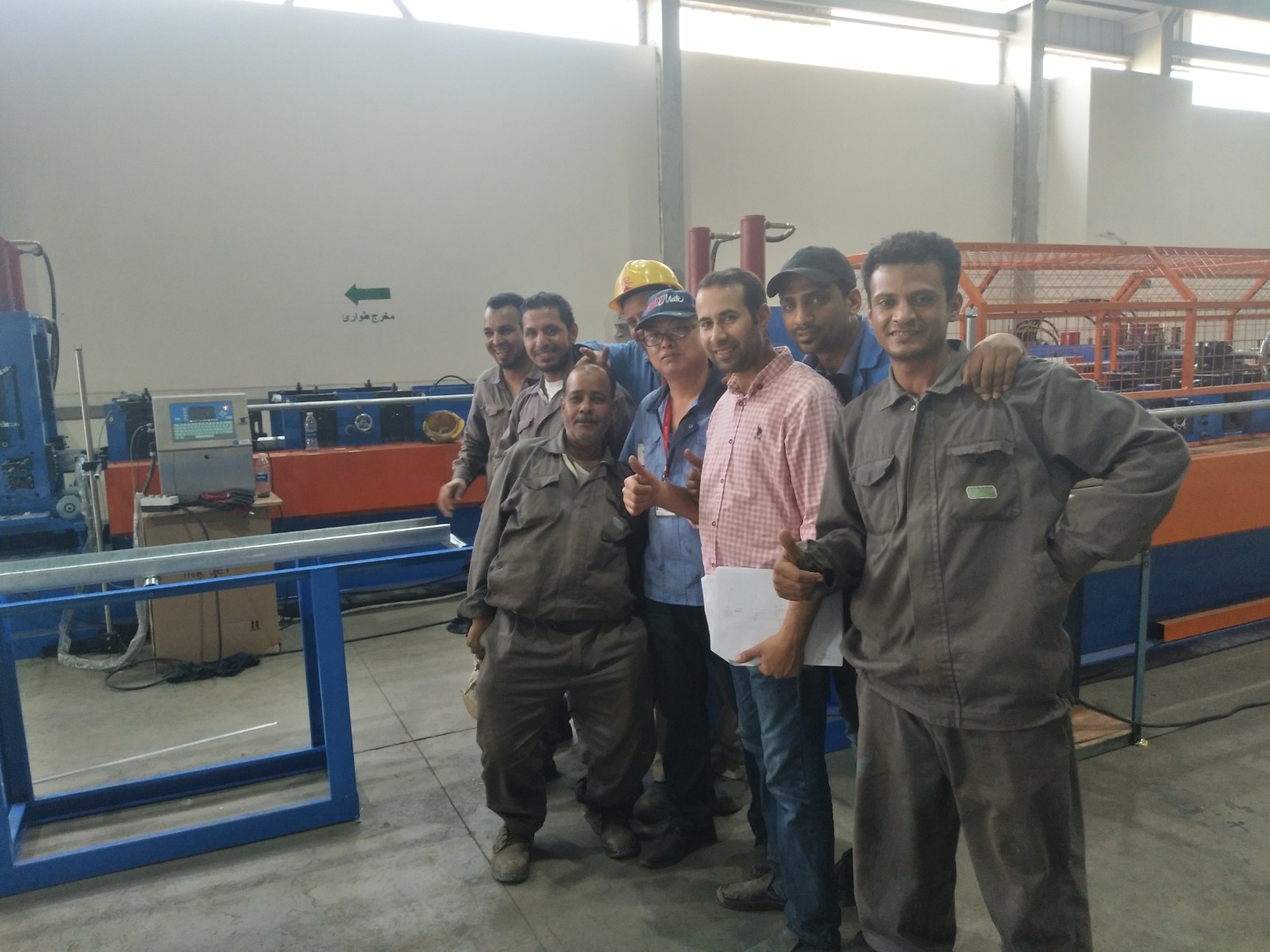 Egyptian customer praise BMS roll forming machines and service engineer